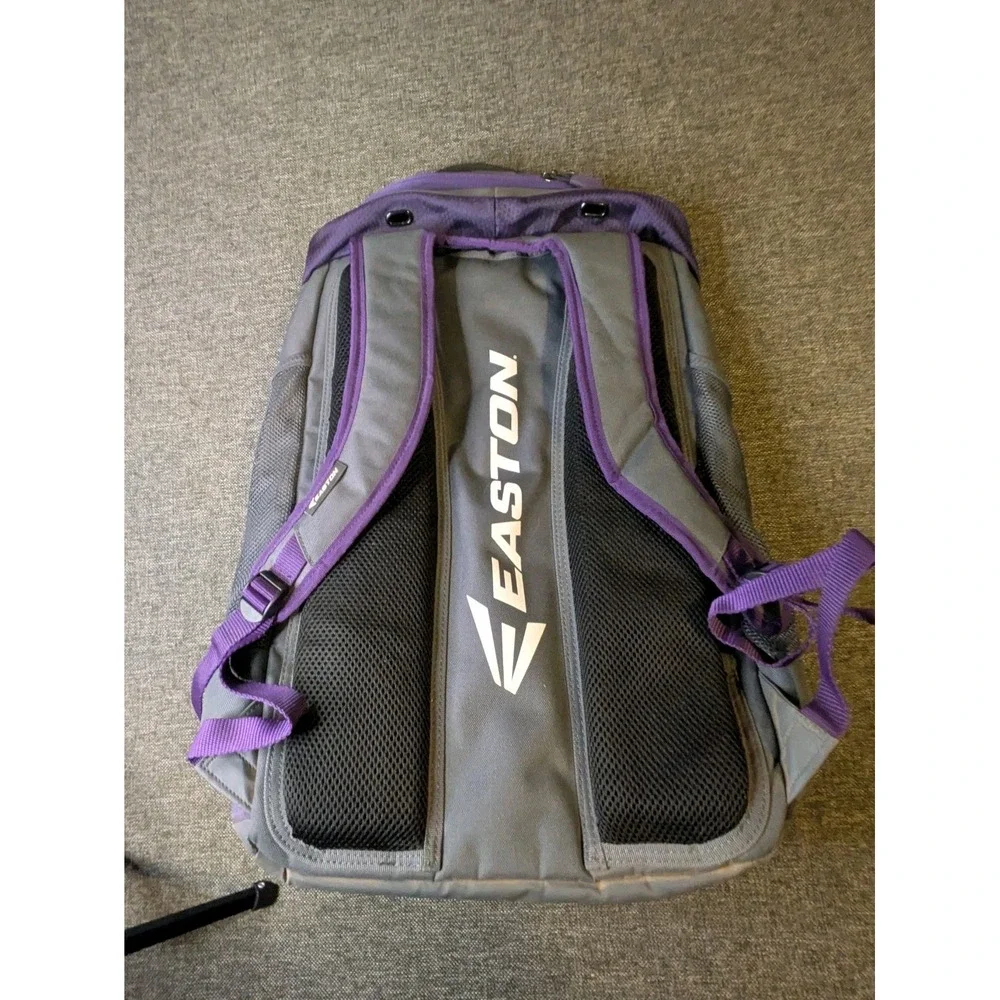 Easton Elite Purple/Gray Baseball Softball Backpack Duffle Game Ready Bat Bag